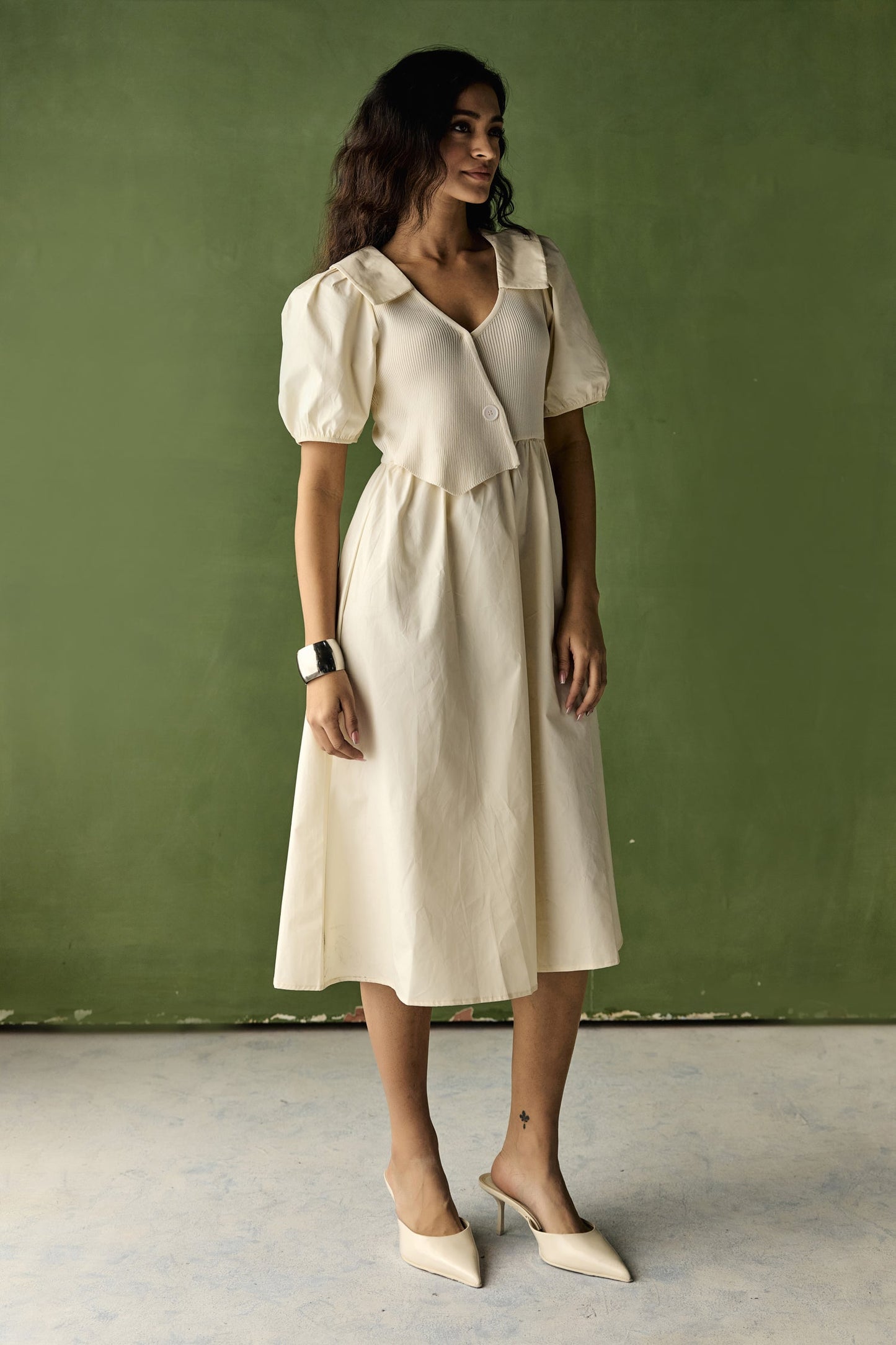 Cotton Collared Dress